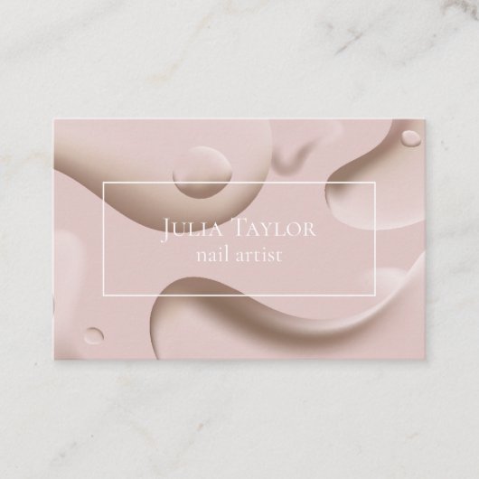 ピンクのネイルアーティストマーケティングクライアントの報酬 ロイヤリティカード (正面)