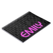 ピンクのネオンでエミリー ノートブック (左側)