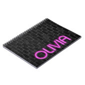 ピンクのネオンでオリビア ノートブック (左側)