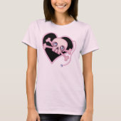 ピンクのネオンスカル Tシャツ (正面)