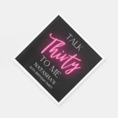 ピンクのネオントーク30 To Me 30th Birthdayパーティー スタンダードランチョンナプキン (角)