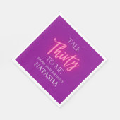 ピンクのネオントーク30 To Me 30th Birthdayパーティー スタンダードランチョンナプキン (角)