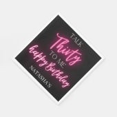 ピンクのネオントーク30 To Me 30th Birthdayパーティー スタンダードランチョンナプキン (角)