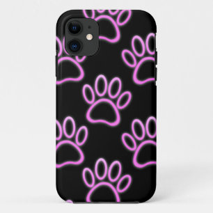 ピンクのネオンドッグポープリント iPhone 11 ケース