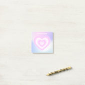 ピンクのネオンハート ポストイット (デスク上)