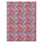 ピンクのネオンペイズリー花柄 テーブルクロス (正面)