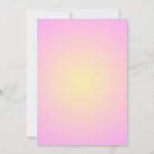 ピンクのネオン輝くパーティー パームツリーと夕焼け 招待状 (裏面)