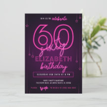 ピンクのネオン60thバースデーパーティーLet's Glow 熱狂する