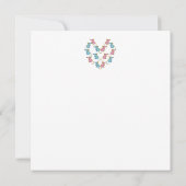 ピンクのネズミ、青いネズミの赤ちゃんシャワー サンキューカード (裏面)