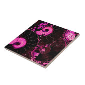 ピンクのノウチラス化石シェルパターン タイル (側面)