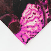 ピンクのノウチラス化石シェルパターン フリースブランケット (角)