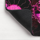 ピンクのノウチラス化石シェルパターン マウスパッド (コーナー)