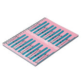 ピンクのノートに青いスキー ノートブック (左側)