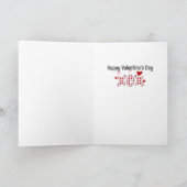 ピンクのノームバレンタインカップル折りカード カード (内部)