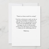 ピンクのハイドランジアの感謝カード　もう待ちきれない 招待状 (裏面)