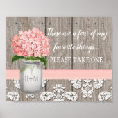 ピンクのハイドランジア メイソンジャー お持ち帰り特典 ポスター (正面)