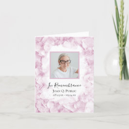 ピンクのハイドレンチアの花の水彩画 法要 お悔やみ サンキューカード