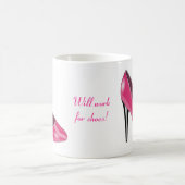 ピンクのハイヒールの靴のコーヒー・マグ コーヒーマグカップ (中央)