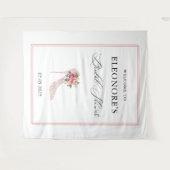 ピンクのハイヒールブライダルシャワーへようこそ タペストリー (正面(横))