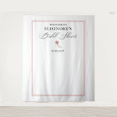 ピンクのハイヒールブライダルシャワーへようこそ タペストリー (正面)