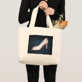 ピンクのハイヒール靴 ラージトートバッグ (正面(商品))