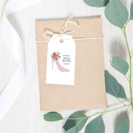 ピンクのハイヒール ブライダルシャワー ギフトタグ