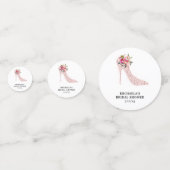 ピンクのハイヒール ブライダルシャワー コンフェッティ (正面)