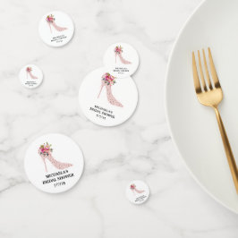 ピンクのハイヒール ブライダルシャワー コンフェッティ