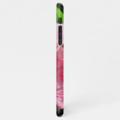 ピンクのハイビスカスと雨滴付きIphoneケース iPhoneケース (左側)