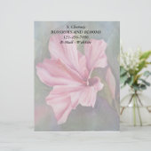 ピンクのハイビスカスのカスタマイズ可能なレターヘッド レターヘッド (スタンド正面)