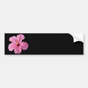 ピンクのハイビスカスのハワイの花によってカスタマイズテンプレート バンパーステッカー