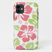 ピンクのハイビスカスのハワイの花パターン Case-Mate iPhoneケース (裏面)