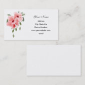 ピンクのハイビスカスの名刺 名刺 (正面/裏面)