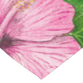 ピンクのハイビスカスの水彩模様 テーブルクロス (アングル)