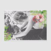 ピンクのハイビスカスの花のオーバーレイ あなただけの写真を追加 薄葉紙 (正面)