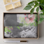 ピンクのハイビスカスの花のオーバーレイ あなただけの写真を追加 薄葉紙 (ギフト)