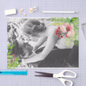 ピンクのハイビスカスの花のオーバーレイ あなただけの写真を追加 薄葉紙 (クラフト)