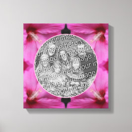 ピンクのハイビスカスの花 オリジナル写真から作成 キャンバスプリント