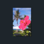 ピンクのハイビスカスの花 キャンバスプリント<br><div class="desc">これは日本にある。著作権:自然式</div>
