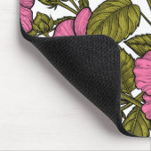 ピンクのハイビスカスの花 マウスパッド (コーナー)