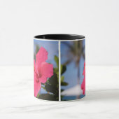 ピンクのハイビスカスの花 マグカップ (中央)