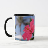 ピンクのハイビスカスの花 マグカップ (左)