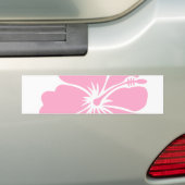 ピンクのハイビスカスの花H バンパーステッカー (車上)