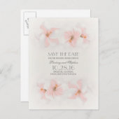 ピンクのハイビスカスビーチは日付ポストカードを保存 案内ポストカード (正面/裏面)