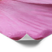 ピンクのハイビスカスフラワーウォーター絵画カラー写真 ポスター (角)