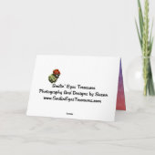 ピンクのハイビスカスフラワーフォトカード カード (裏面)