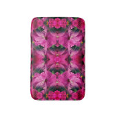 ピンクのハイビスカスフラワー乗算抽象芸術 バスマット (正面縦)