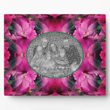 ピンクのハイビスカスフラワー自分の写真を作成