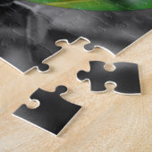 ピンクのハイビスカス写真 ジグソーパズル (側面)