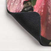 ピンクのハイビスカス水低下 マウスパッド (コーナー)